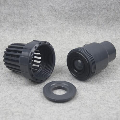 Water filter water pump water inlet outlet filter UPVC Check Valve With Filter Aquarium Fittings 1Pcs