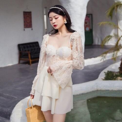 Swimwear Women One Piece Bikini 2020 Bathing Suit Ladies Mayo Badpak Plus Size Trendy Swimsuits Summer Biquini Swim Fan Cover