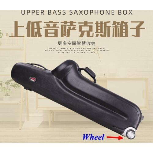 Fashion Eb Baritone Saxophone case bag Waterproof shockproof single portable box Wind instrument Roller case parts