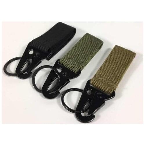 Molle strap webbing Carabiner Quickdraw belt clip camp tactical backpack kit travel bag attach clasp outdoor bushcraft hang