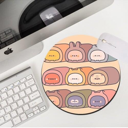 MRGLZY 20X20/22X22cm Drop Shipping Hot Sale Mouse Pad Cute Pink Bunny Girly Small MousePad PC Gaming Accessories Rubber DeskMat