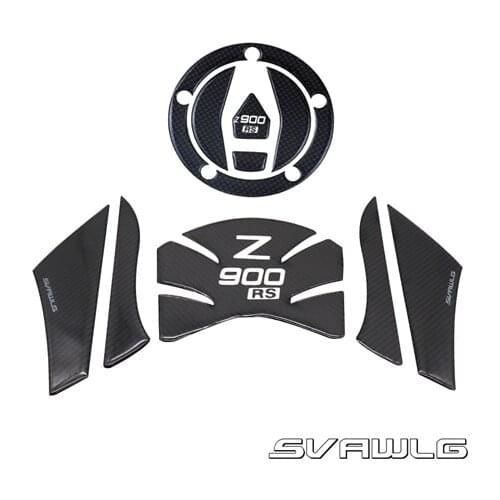 SVAWLG Carbon Tank Pad Stickers Side Knee Protectors Emblems Vintage Decals for Kawasaki Z900RS