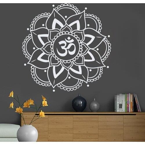 Wall Decals Mandala ,Yoga Ganesh Buddha Sticker, Bohemian Bedroom Decor,Boho Wall Art, Mandala Wall Art Yoga Studio DecorA12-070