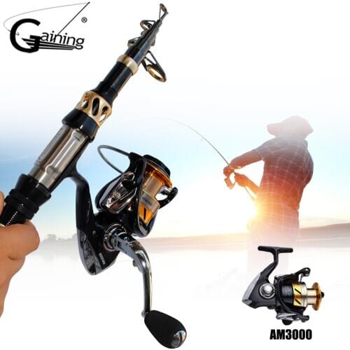 1.8M-3.3M Portable Spinning Fishing Rod Pole Travel Sea Boat Fishing Rod Carbon Fiber Telescopic Fishing Rod with Fishing Reel