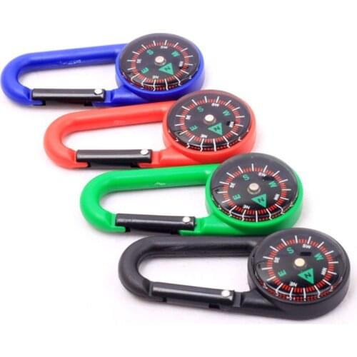 Sturdy Plastic Compass Keychain Waterproof Pocket Size Key Ring Decor Outdoor Camping Gear Adventure Survival Accessory N0PC