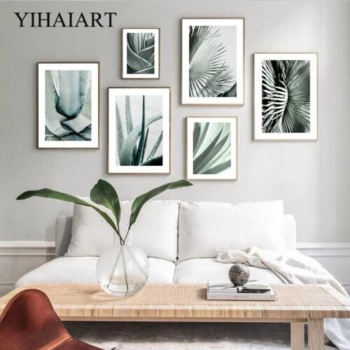 Succulent Plants Canvas Painting Green Leaf Nature Poster Nordic Print Botanical Wall Art Picture Modern Living Room Decoration