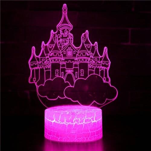 3D Night Light for Sky City Castle Building Palace Palace Home Decoration Toy Decoration Gift Christmas LED USB Table Lamp