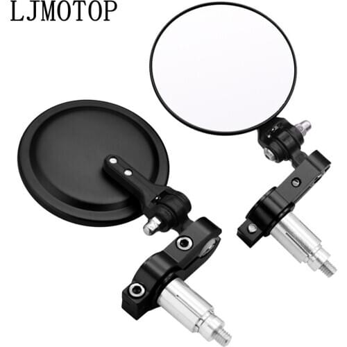 Universal Motorcycle Mirrors 3 Inch Round Folding Bar End Side Mirror for Suzuki GSX600 Katana GSXR1000 GSXR1100 GSXR400 GT250