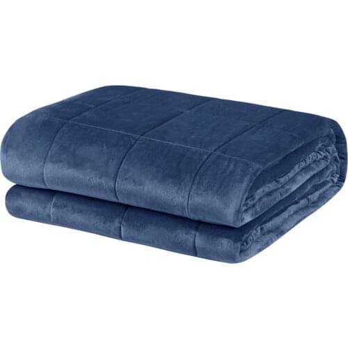 7/9/11KG Weighted Blanket Anxiety Heavy Blanket Blue for Sleep Stress Relief Sensory Calming Blanket for Great Sleep Short Plush