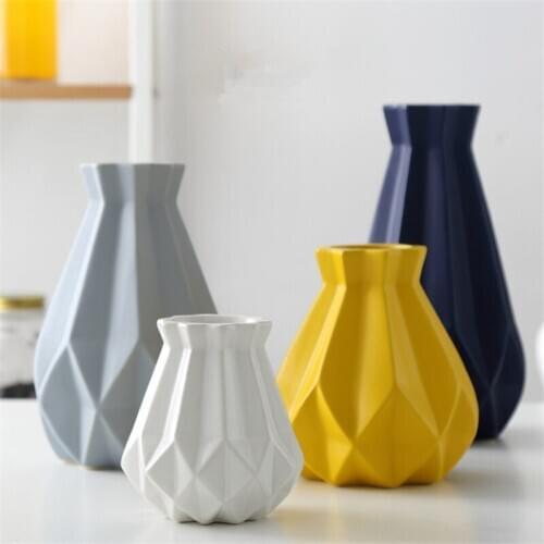 New Arrival Europe Diamond Porcelain Modern Fashion Ceramic Flower Vase Room Study Hallway Home Wedding Decoration