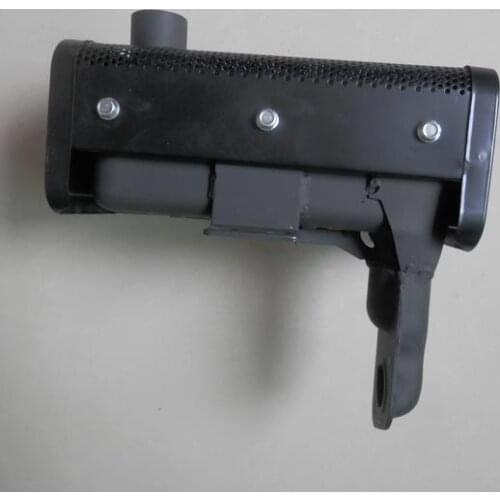 EXHAUST MUFFLER 178F 180F 4 CYCLE DIESEL TILLER MUFFER W/ SHIELD & MANIFOLD PIPE ROTARY CULTIVATOR PARTS