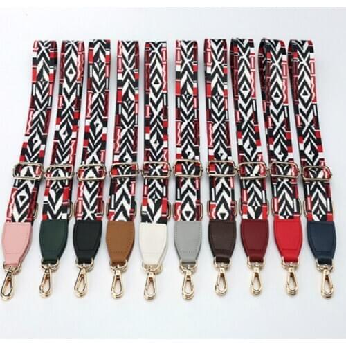 Fashion Luxury Rainbow Belt Bag Straps Nylon For Women Shoulder Messenger Bags Adjustable Wide Strap Parts For Accessories