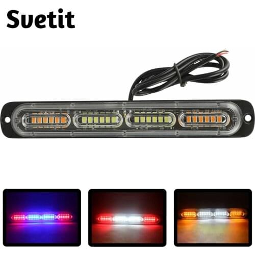 1Pc 12V 24V LED Stroboscopes For Auto Motorcycle Flashing Lights Red Blue Police Lights Side Marker Lamp For Truck Trailer