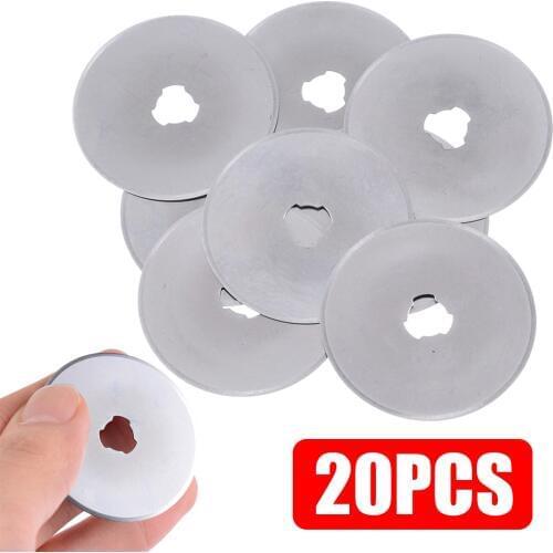 20pcs/set 45mm Rotary Cutter Blades Quilters Sewing Handcraft DIY Leather Tool Fabric Cutter Paper Leather Cutting Tool