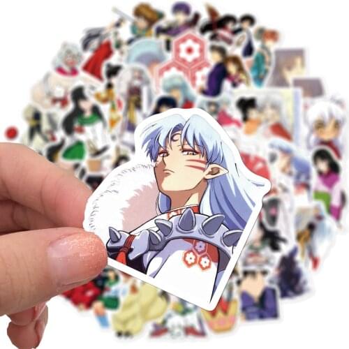 50pcs Inuyasha Anime Small Waterproof Sticker for Wall Laptop Notebook Waterbottle