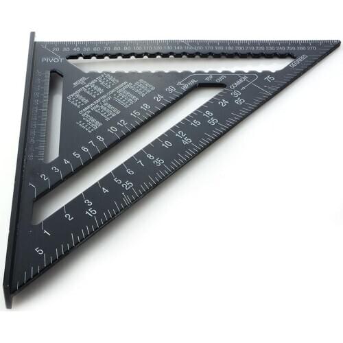 7/12inch Swanson Speed Square Metric Aluminum Alloy Triangle Angle Ruler Protractor Woodworking Square Layout Gauge Measure Tool