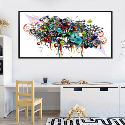 Abstract Colorful Canvas Paintings Wall Art Modern Prints Poster Living Room Decor Decorative Paintings On The Wall Home Decor