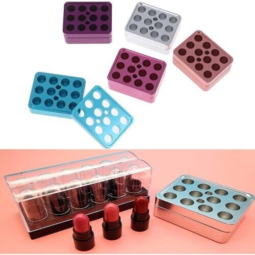 DIY Cosmetics Lip Balm Makeup Mold 12 Holes Aluminum Lipstick Sample Tubes Mold