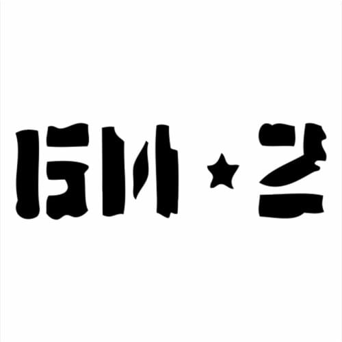 BI 2 Russian Language Decal Vinyl Car Stickers Accessories Black Silver CL537