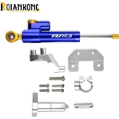 YZF-R3 Motorcycle Steer Damper Mounting Bracket Kit Steering Stabilizer Damper For YAMAHA YZF R3 YZFR3 2013 2014 2015 2016 2017