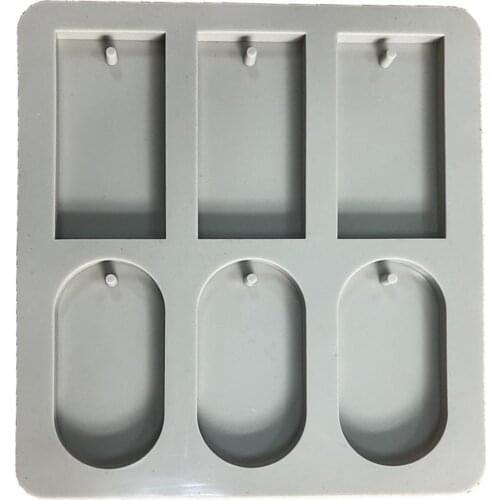 DIY Silicone Mold Handmade Rectangular Oval Dried Wax Tablets Mold Resin Jewelry Making Casting Silicone Mold Silicone Tool