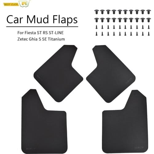 For Ford Fiesta ST S SE SES SEL Titanium Vignale ST-2 ST-3 Blue Classic Ikon Street Mud Flaps Mudflaps Splash Guards Mudguards