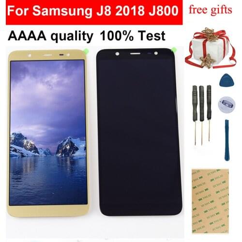 For Samsung Galaxy J8 2018 J800 J800FN Touch Screen Digitizer Sensor Panel Glass + LCD Display Monitor Screen Panel Assembly