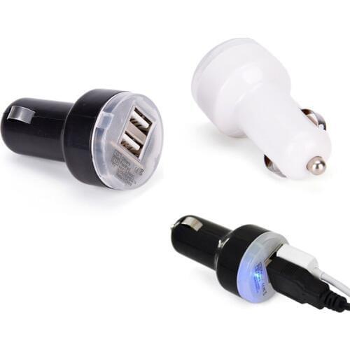 Hot Black Cigarette Lighter for Samsung Galaxy S6 Note 5 4 Phone Charger Dual USB 2 Port DC Car Charger DC 5V 2.1A Adapter