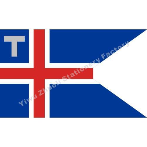 Iceland Customs and Ensign Flag 150X90cm (3x5FT) 120g 100D Office/Activity/parade/Festival/world cup/Home Decoration