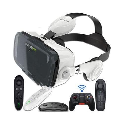 BOBOVR Z4 Leather 3D Cardboard Helmet Virtual Reality Upgraded Version VR Glasses Headset Stereo BOBO VR for 4-6' Mobile Phone
