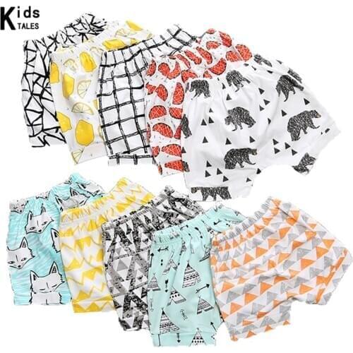 RK-154 Summer shorts 2020 wholesale unique kids baby girls pants shorts wide trousers hot cartoon shorts 0-4Y