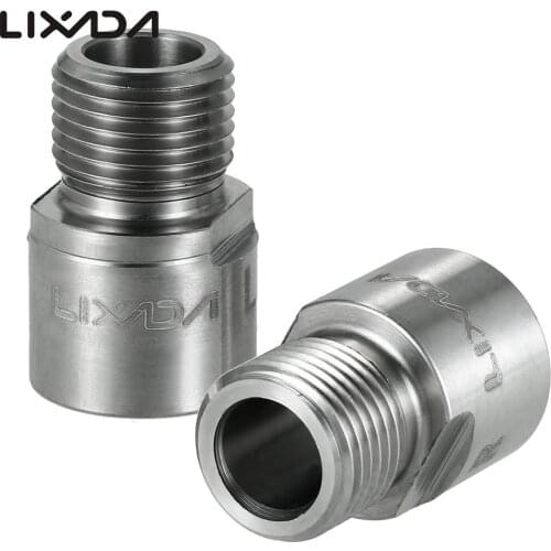 Lixada Left Right Bike Pedal Extenders 9/16 Inch Pedal Adapters Spacers