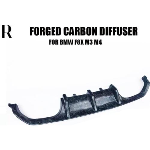 Glossy Forged Carbon Fiber Rear Bumper Diffuser for BMW F8X M3 M4 2014-2020