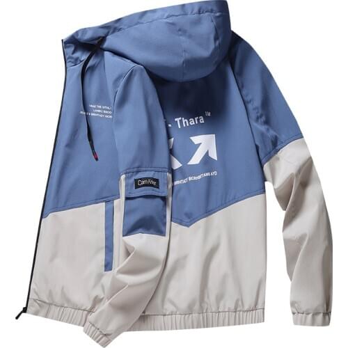 Newdeve 2021 Men Jacket Spring And Autumn Clothes Plus Size 4XL Outwear Hooded Wadded Men Coat Slim Parka Fashion Printed Jacket