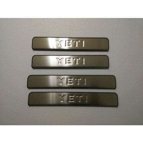Stainless steel Door Sill Scuff Plate 4pcs/set for 2013-2017 Skoda Yeti Auto parts