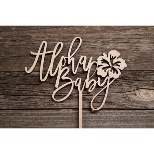 Personalized Birthday Cake Topper for Baby Shower | Aloha Baby Cake Topper