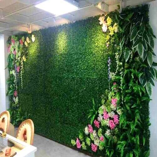 Plastic Artificial Lawn Plant Real touch Moss Fake Grass Mat Greenery Panel Fence Micro Landscape Home Garden Decor
