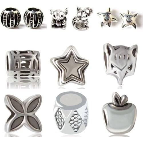 2pcs/lot animal charms pendant bead jewelry fit original pandora bracelet diy bangle & necklace accessories