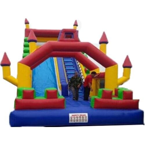 Popular PVC infltable slide for family use /inflatable land slide bouncer slide