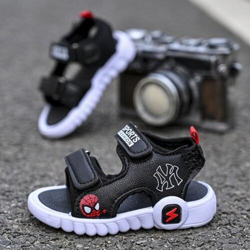Disney casual shoes cartoon spiderman soft-soled non-slip sandals beach shoes boys and girls fashion Comfortable kids shoes