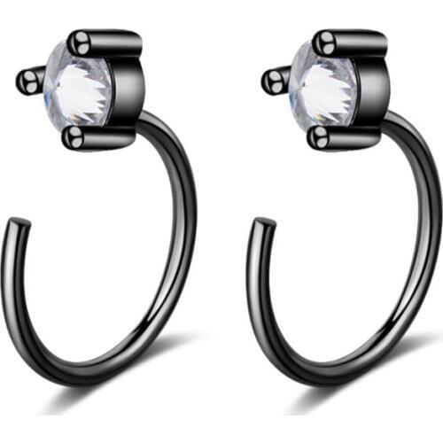 KOFSAC Charm 925 Sterling Silver Earrings For Women Jewelry Exquisite Zircon Vintage Black Gold Earring Female Anniversary Gifts