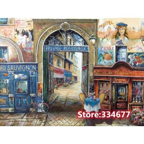 Street shop Top Quality Cross Stitch Kits Sewing kit 14CT Unprinted For DIY Embroidered Handmade Set Wall Home Decor