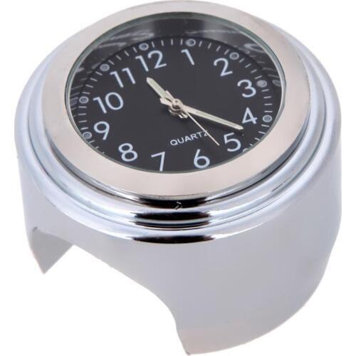 Universal Motorcycle Clocks Watch Waterproof Chrome Motorcycle Handlebar Mount Quartz Watch Clock Moto Accessories