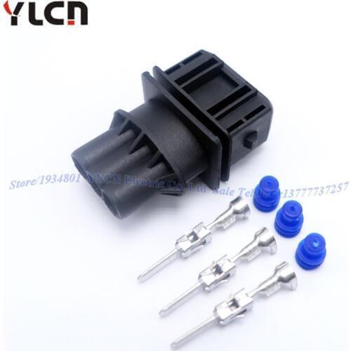 High Quality ABS 1 Set kit Waterproof Sensor Connector 3 Pin/Way,Temperature sensor ,Pulse Sensor Plug Female sets