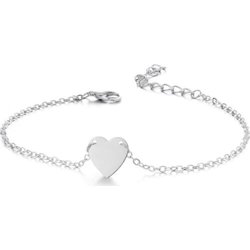 2020 Hot Sale Charming Heart-shape Bracelets&Bangles For Women Wedding Fashion Party Bracelet Statement Jewelry Gifts Wholesale