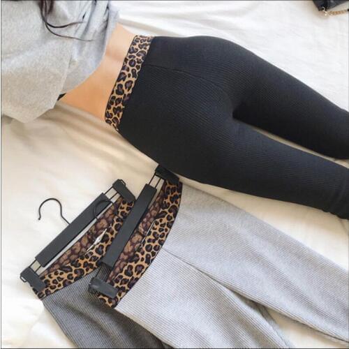 Korean Cotton Leopard Sexy Leggings Woman Clothes High Quality Women Fashion 2019 Fitness Legging Legging Jeggings