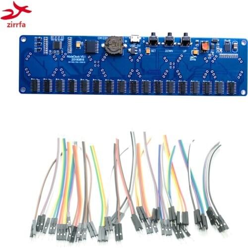 Zirrfa 6-bit Nixie Glow Clock Motherboard Core Board Control Panel universal in8 in8-2 in12 in14 in18 qs30-1, No tubes