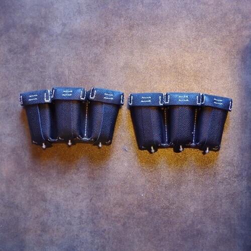 WWII 2 German Pair of Late style 98K ammo pouch Replica WWII [black]
