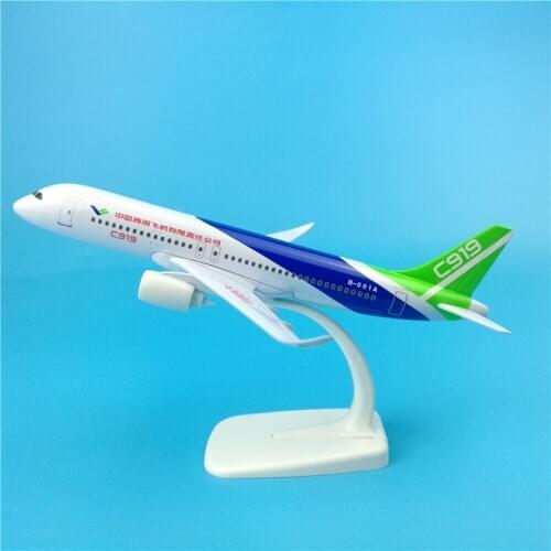 20CM C919 China Commercial COMAC Aircraft Airline Model Metal Alloy Plane Toys Airplane Kids Gift Collection