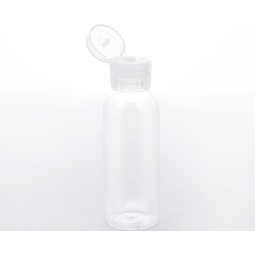 5pcs Plastic PET Flip Lid Lotion Bottles 5-100ml Clear Cosmetic Sample Container Mini Travel Fill Vials Liquid Shampoo Bottles